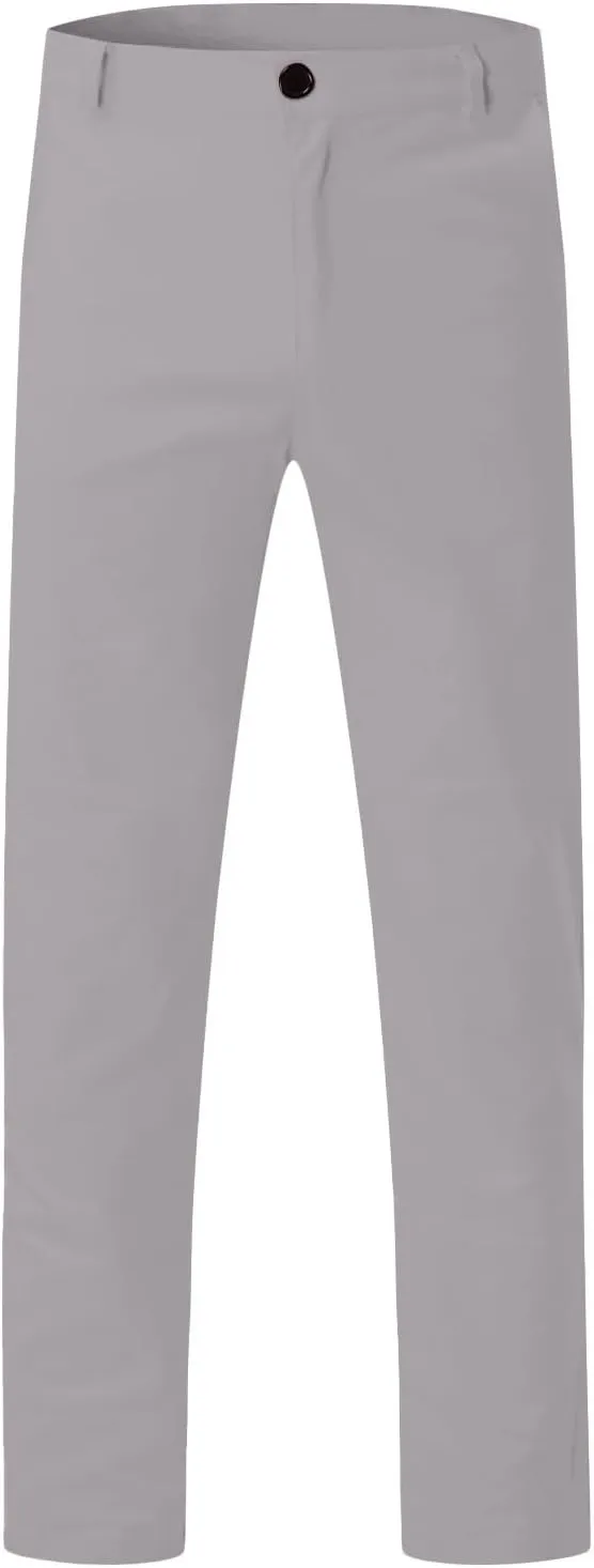 Men's Waterproof Hiking Pants Slim Fit Joggers Stretch Quick Dry Outdoor Pants with Pockets Skinny Buttoned Trousers