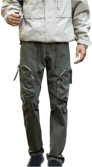 Mens Work Pants Casual Elastic Waist Spring Trendy 2025 Athletic Pants with Pocket Outdoor Tactical Hiking Pants