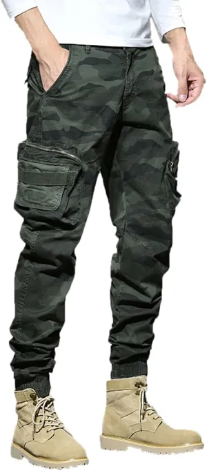 Men's Zipper Fly Flare Leg Pants Pantalones Blancos para Hombre Athletic Work Pants for Men Cotton Cargo Sweatpants