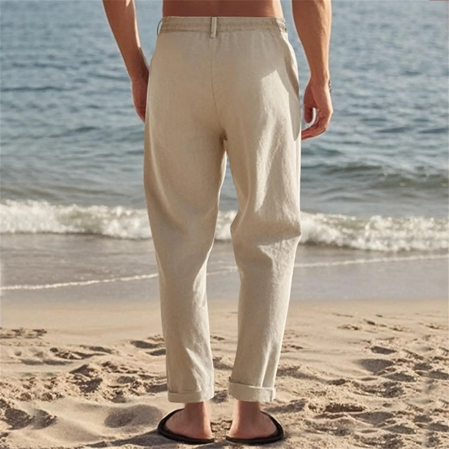 MIDOO Cargo Pant for Men Slim Fit Lightweight Hiking Travel Pant Breathable Athletic Fishing Active Joggers Zipper Pockets