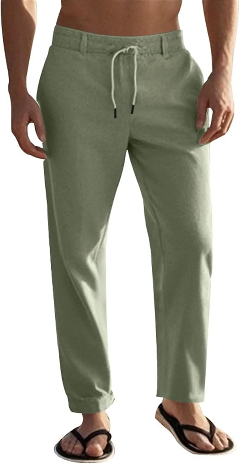 MIDOO Cargo Pant for Men Slim Fit Lightweight Hiking Travel Pant Breathable Athletic Fishing Active Joggers Zipper Pockets