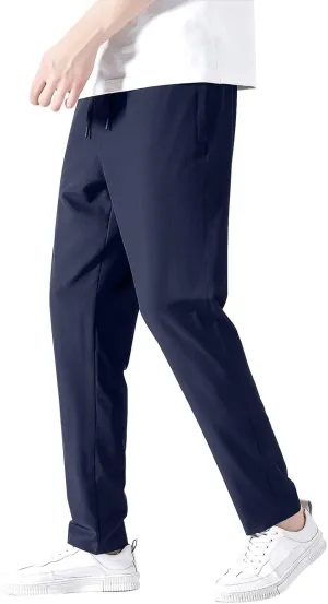 MIDOO Cargo Pants for Men Casual Drawstring Elastic Waist Sweatpants Regular Jogger Pants Loose Workout Trousers Pockets