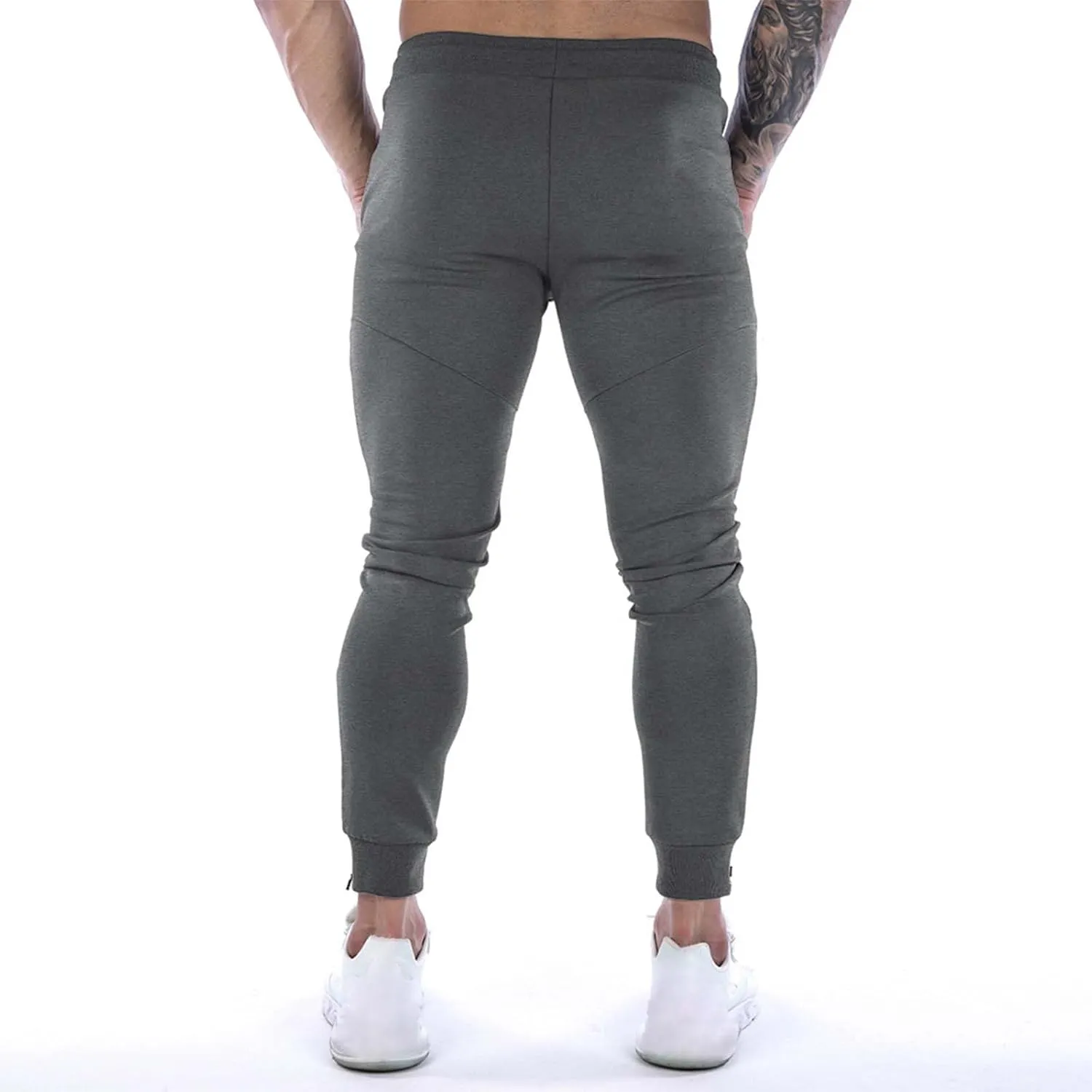 MIDOO Mens Fleece Sweatpants Tall Casual Solid Jogger Pants Lightweight Breathable Joggers Straight Leg Workout Pants