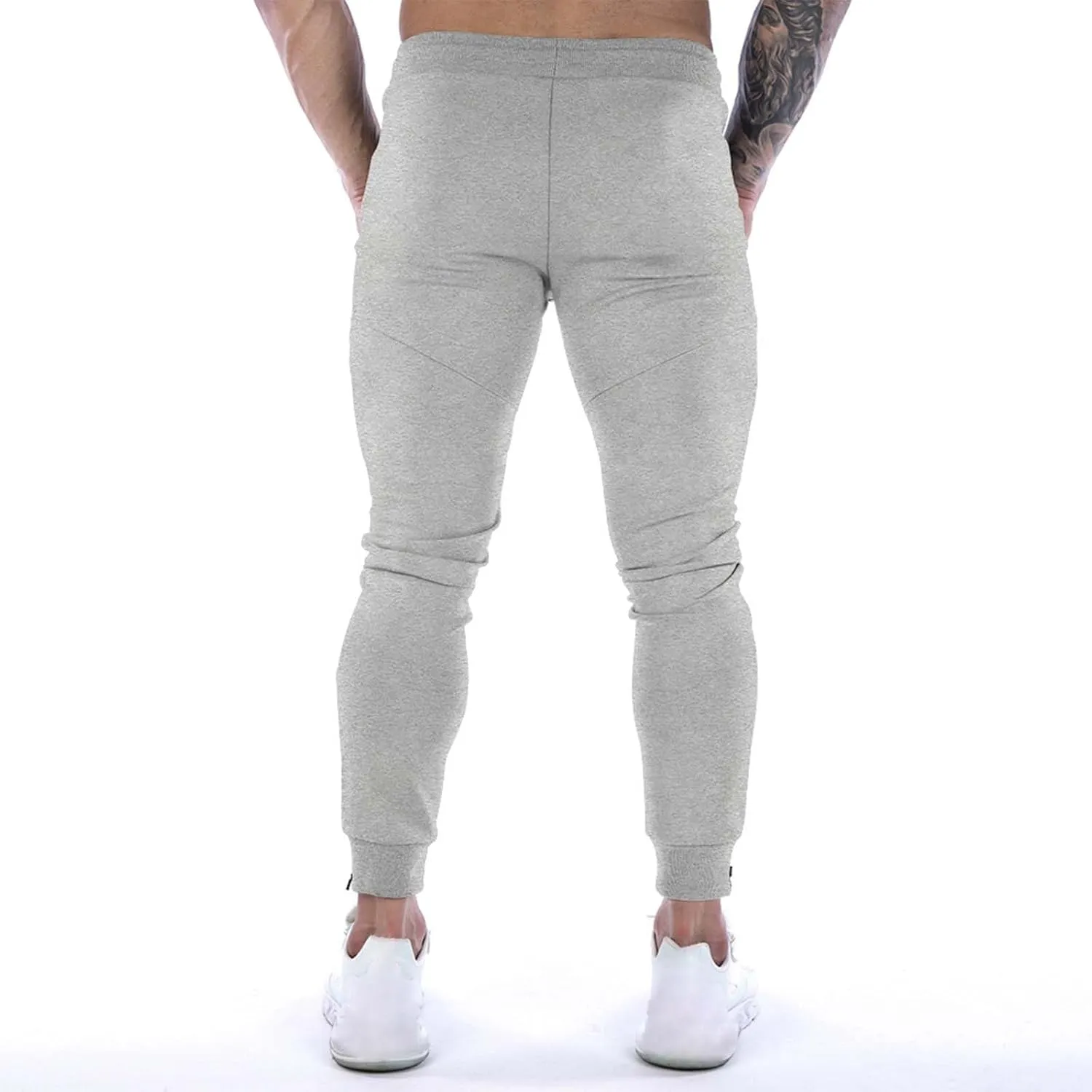 MIDOO Mens Fleece Sweatpants Tall Casual Solid Jogger Pants Lightweight Breathable Joggers Straight Leg Workout Pants