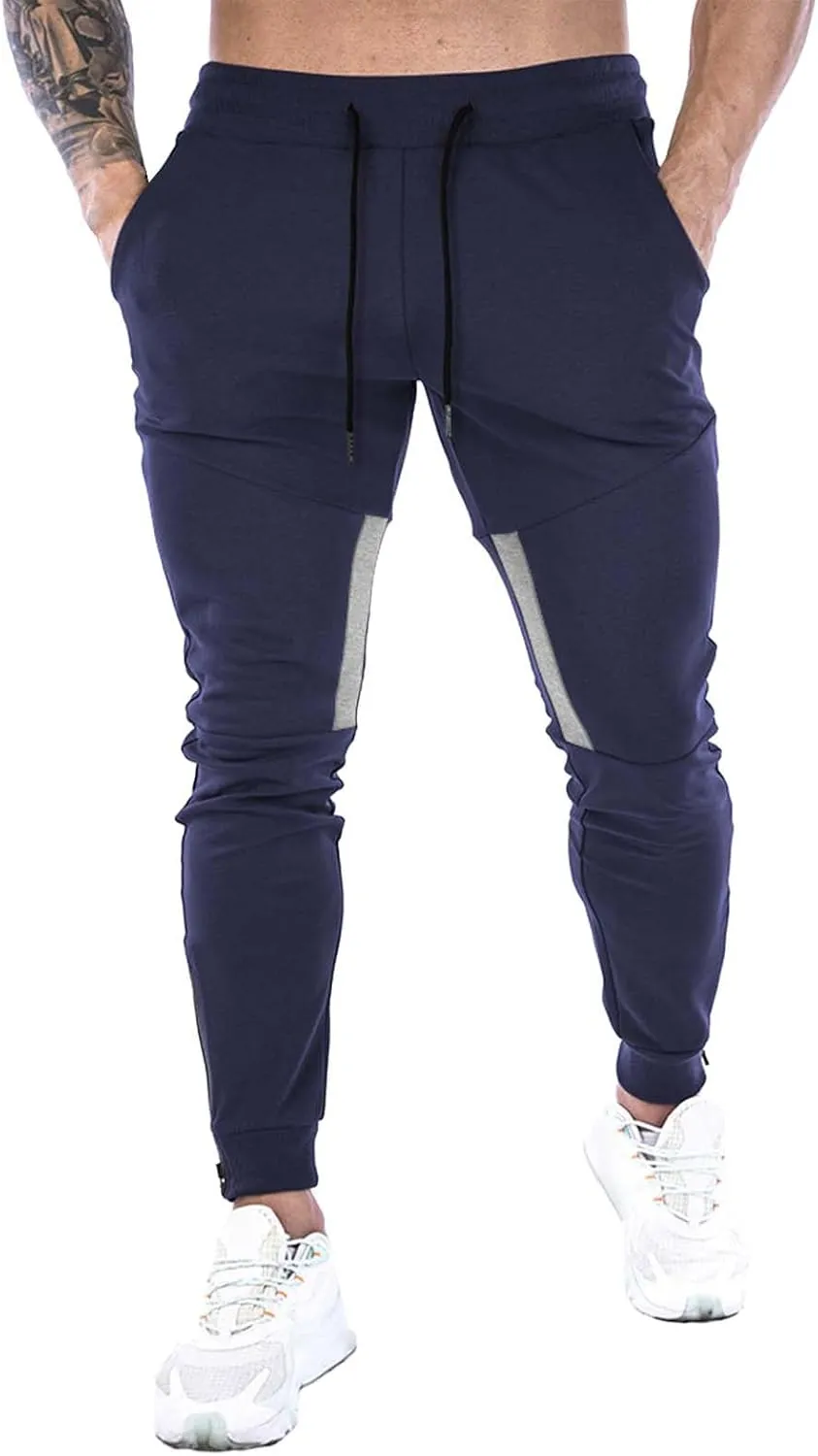 MIDOO Mens Fleece Sweatpants Tall Casual Solid Jogger Pants Lightweight Breathable Joggers Straight Leg Workout Pants
