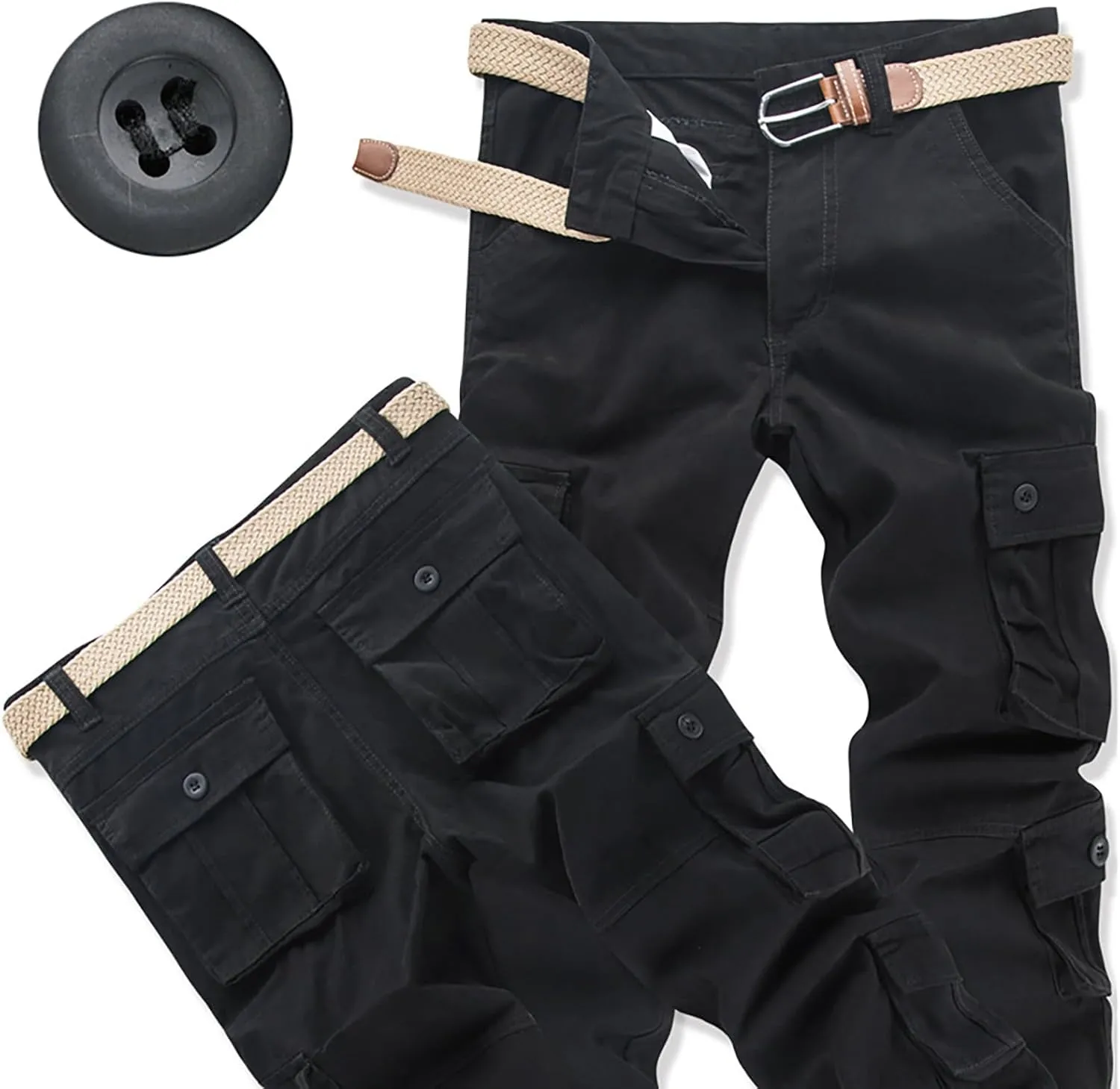 MIDOO Mens Pants Casual Stretch Stretch Joggers Drawstring Elastic Waist Gym Workout Runing Athletic Track Pants Trousers