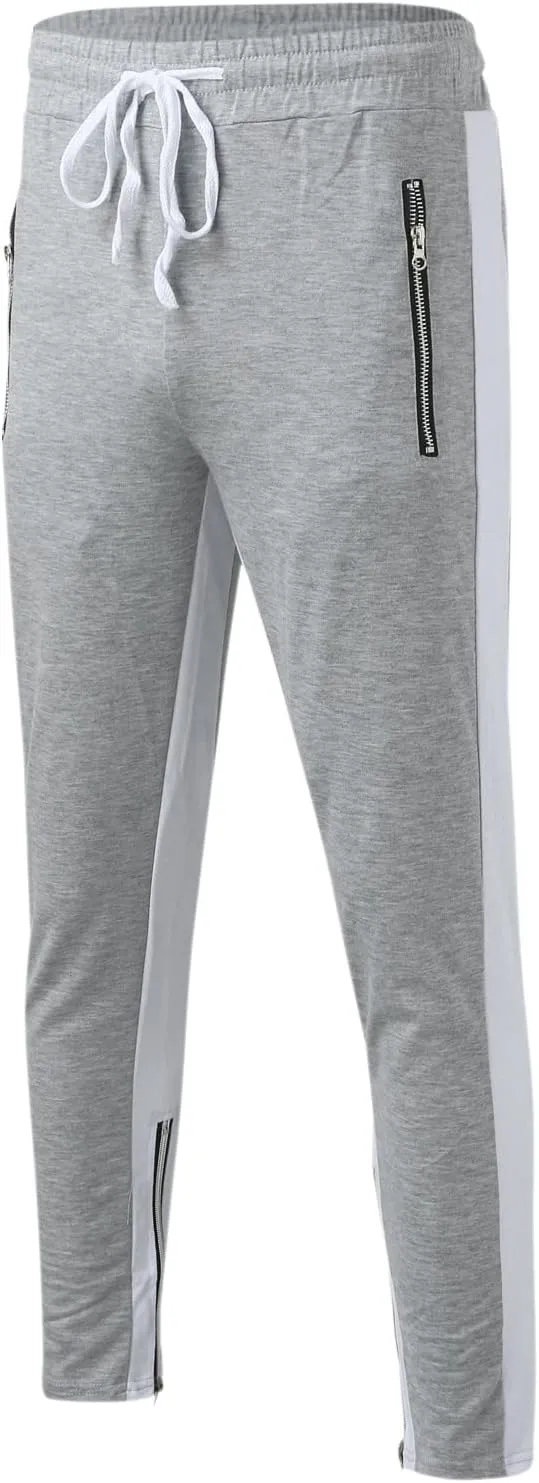 MIDOO Mens Pants Slim Fit Baggy Casual Yoga Pants Drawstring Athletic Pants Lightweight Joggers with Pockets
