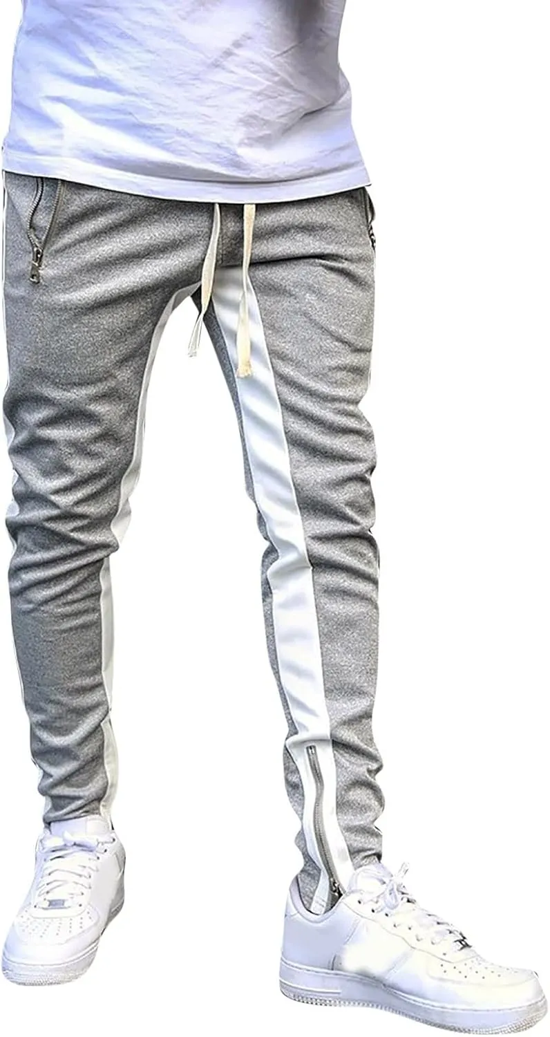 MIDOO Mens Pants Slim Fit Baggy Casual Yoga Pants Drawstring Athletic Pants Lightweight Joggers with Pockets