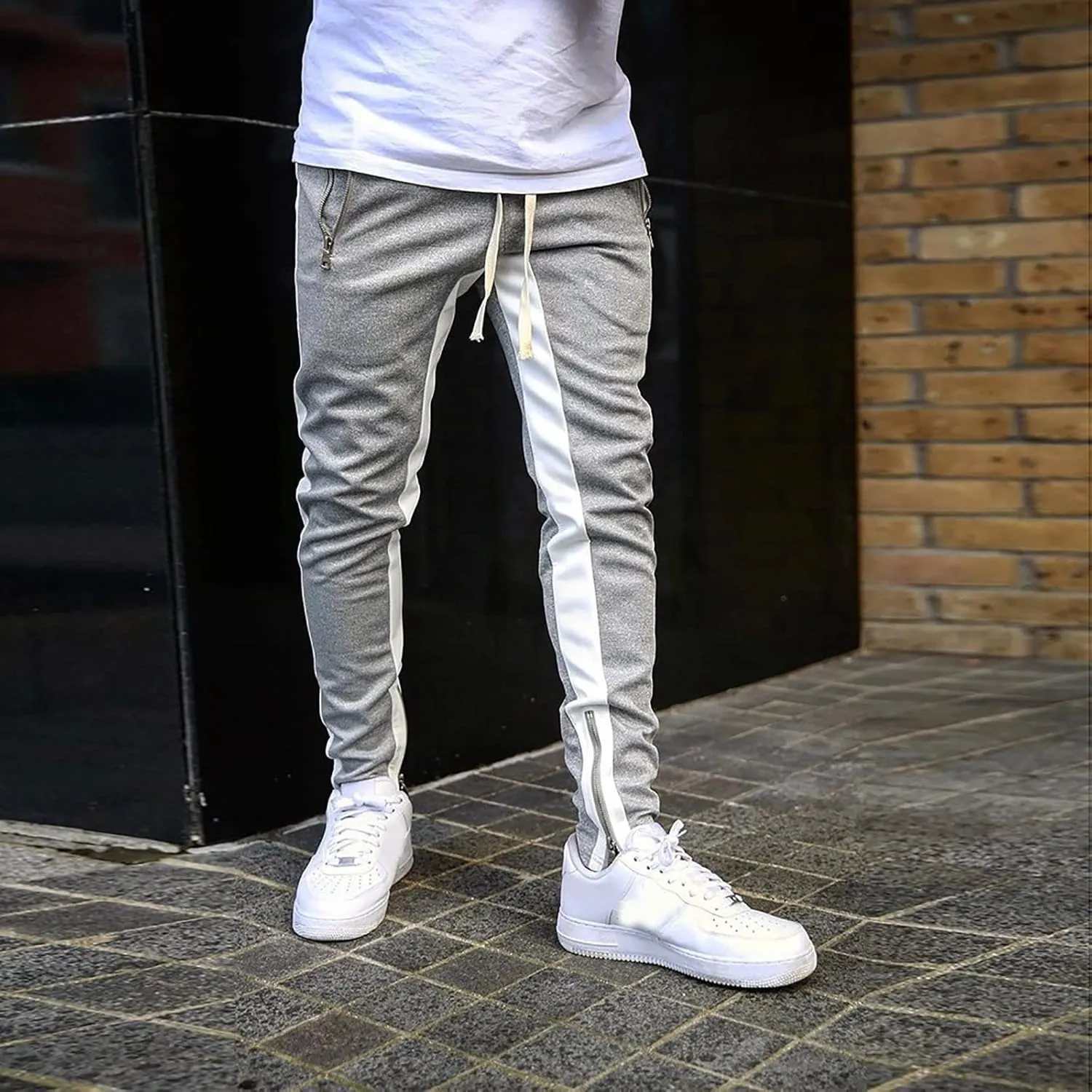 MIDOO Mens Pants Slim Fit Baggy Casual Yoga Pants Drawstring Athletic Pants Lightweight Joggers with Pockets
