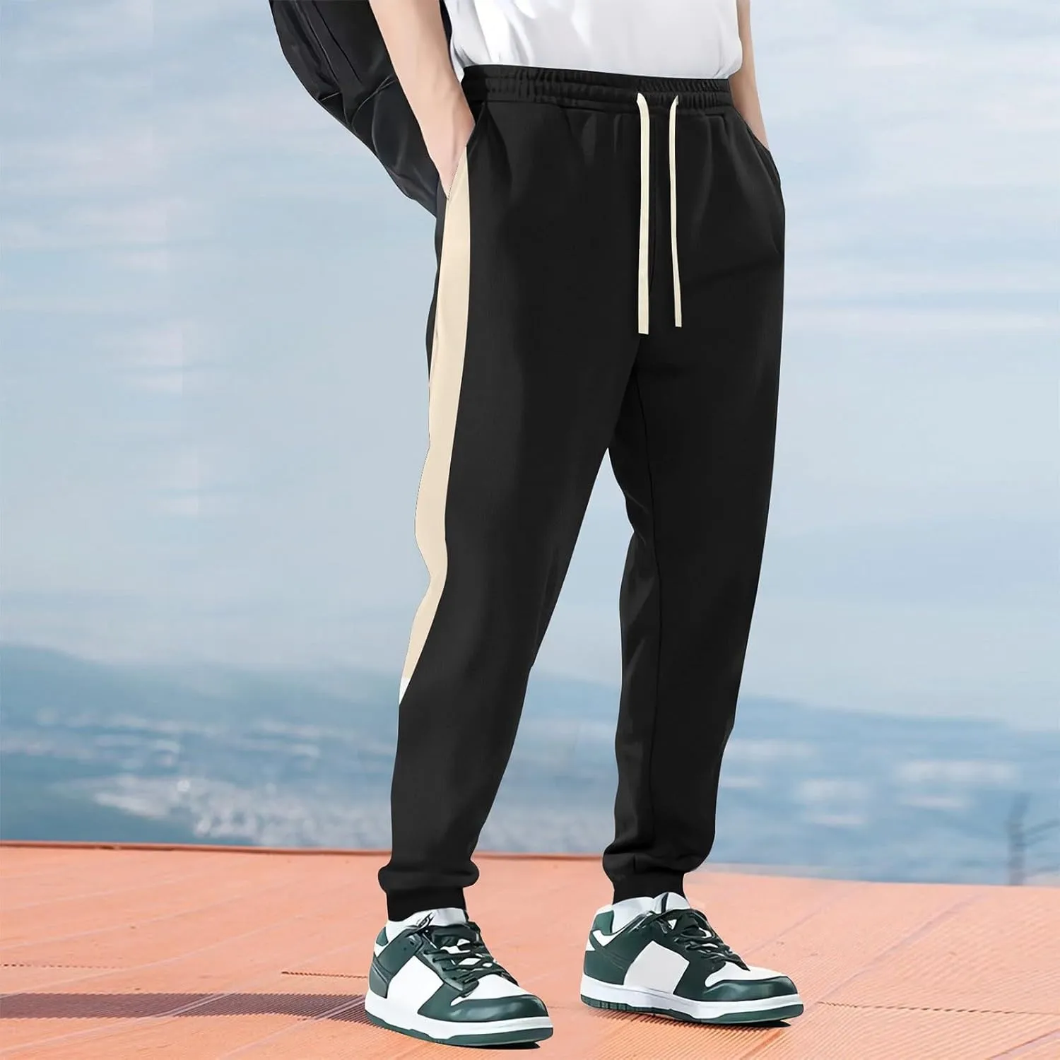 MIDOO Work Pants for Men Slim Fit Casual Athletic Tapered Sweatpants Jogger Loose Fit Active Workout Trousers