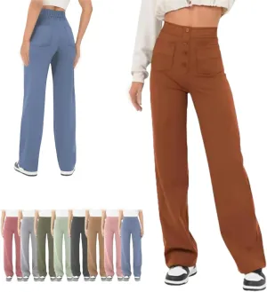 Miracharm Pants, Flexipants - Women's Casual High Waist Stretch Pants, High-Waisted Elastic Casual Pant for Women