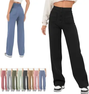 Miracharm Pants, Flexipants - Women's Casual High Waist Stretch Pants, High-Waisted Elastic Casual Pant for Women