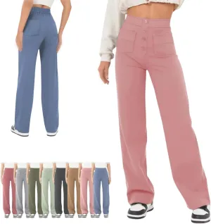 Miracharm Pants, Flexipants - Women's Casual High Waist Stretch Pants, High-Waisted Elastic Casual Pant for Women
