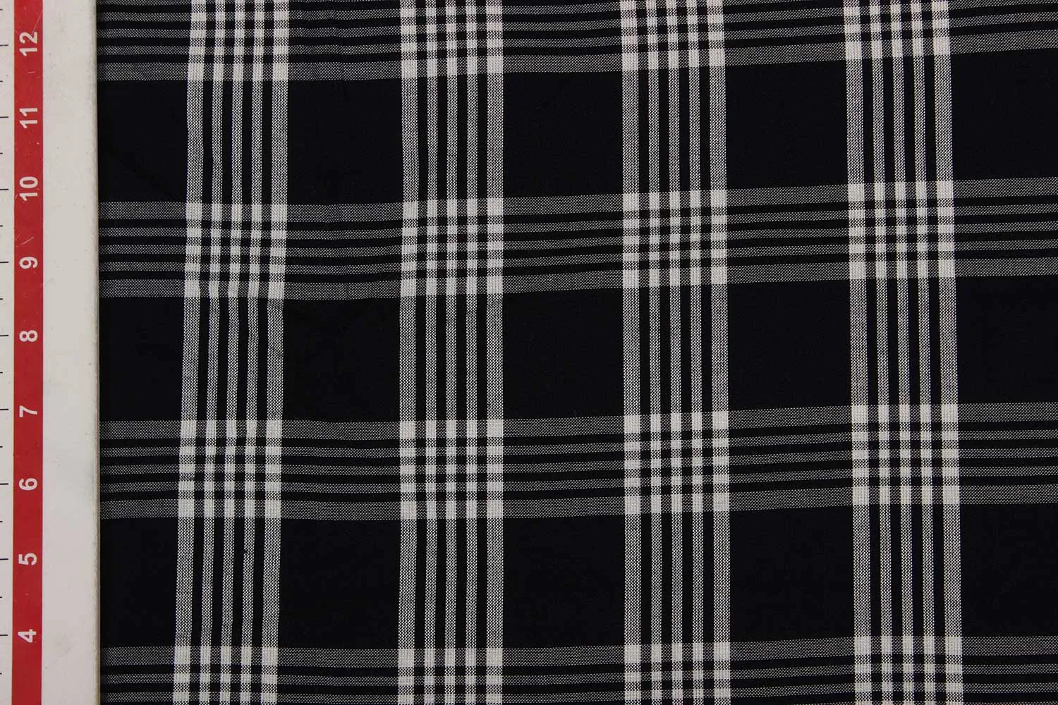 Navy Blue Stripes Yarn Dyed Viscose Fabric