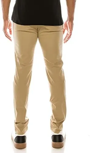 NE PEOPLE Mens Chino Pants  Basic Classic Slim Fit Twill Stretch Solid Casual Work Trouser