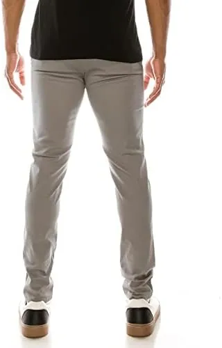 NE PEOPLE Mens Chino Pants  Basic Classic Slim Fit Twill Stretch Solid Casual Work Trouser