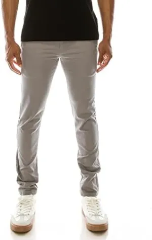 NE PEOPLE Mens Chino Pants  Basic Classic Slim Fit Twill Stretch Solid Casual Work Trouser