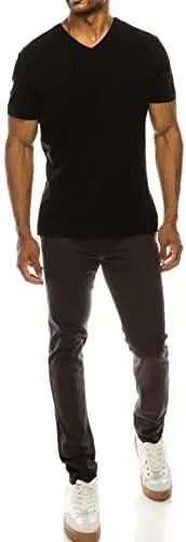 NE PEOPLE Mens Chino Pants  Basic Classic Slim Fit Twill Stretch Solid Casual Work Trouser