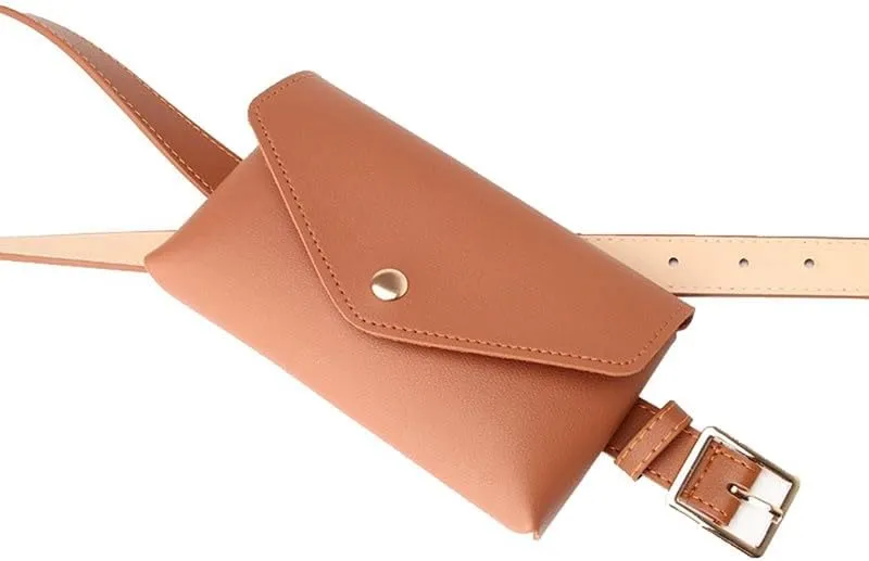 Novelty Women Waist Belt with Mini Leather Belt Pouch Bag Dress Pants Work Jeans Skirt Adjustable Belt