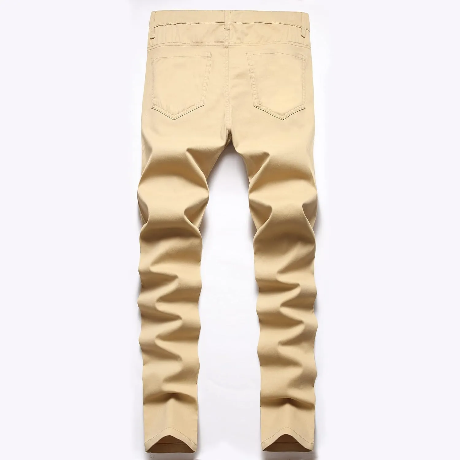 NOVOCCT Mens Dress Pants - Slim Fit Mens Casual Pants - Flat Front Stretch Skinny Business Casual Dress Chinos Pants for Men