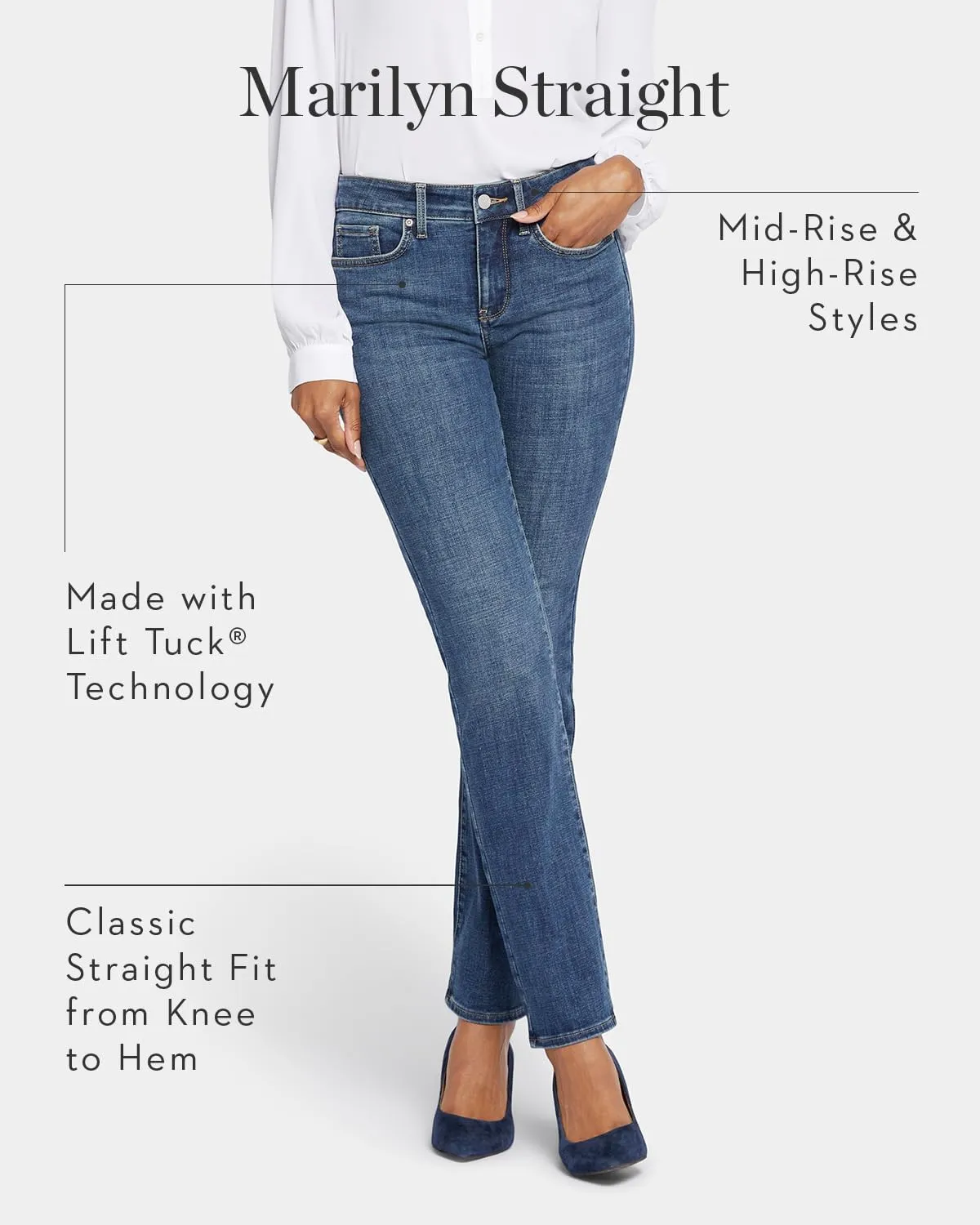NYDJ Women's Marilyn Straight Denim Jean