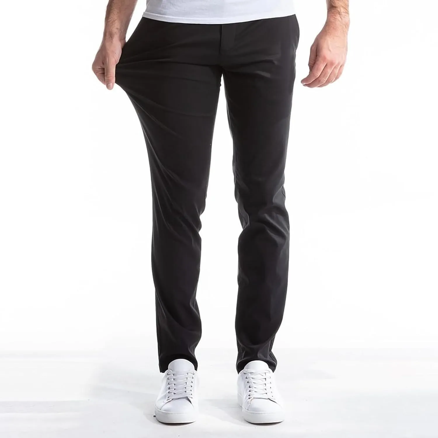 Pants for Men Slim Fit Men's Classic Veneer Crease Flat Head Chinos Mature Men's Straight Leg Pants