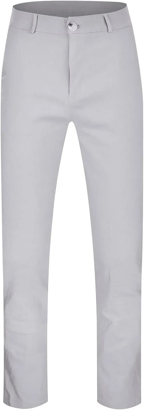 Pants for Men Slim Fit Men's Classic Veneer Crease Flat Head Chinos Mature Men's Straight Leg Pants