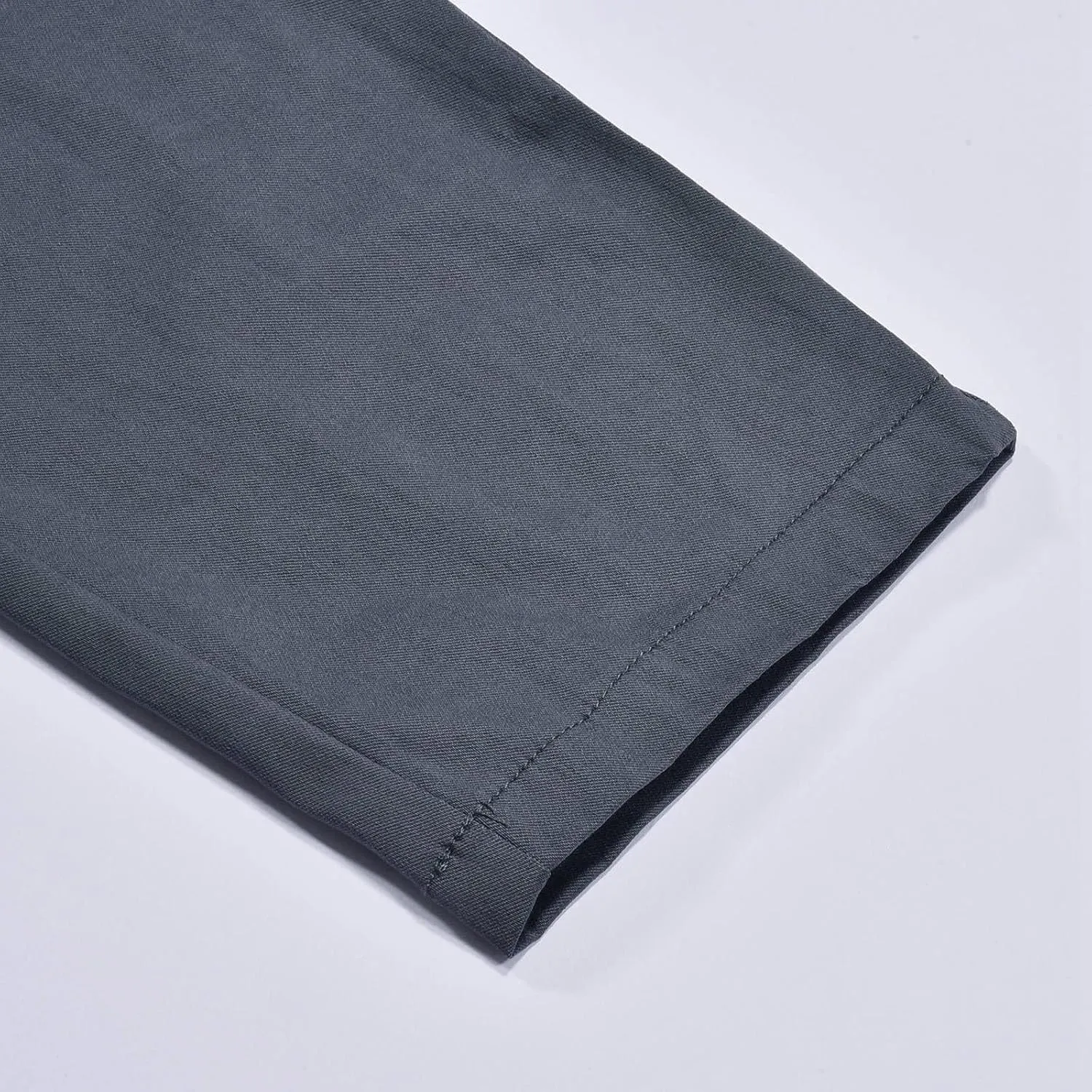 Pants for Men Slim Fit Men's Classic Veneer Crease Flat Head Chinos Mature Men's Straight Leg Pants