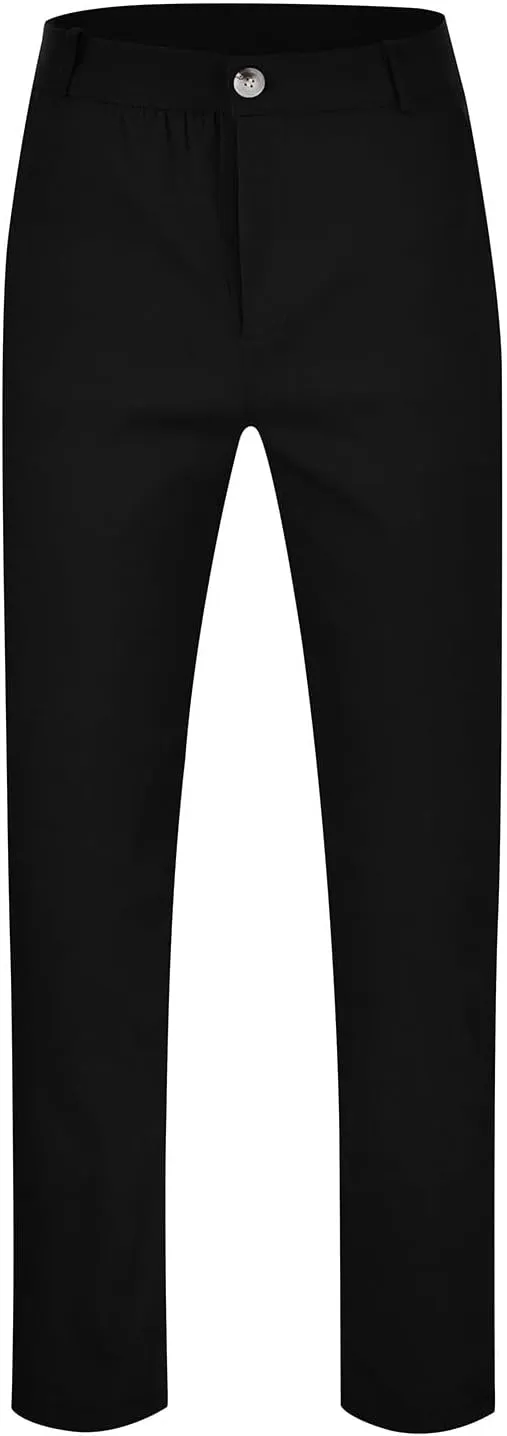 Pants for Men Slim Fit Men's Classic Veneer Crease Flat Head Chinos Mature Men's Straight Leg Pants