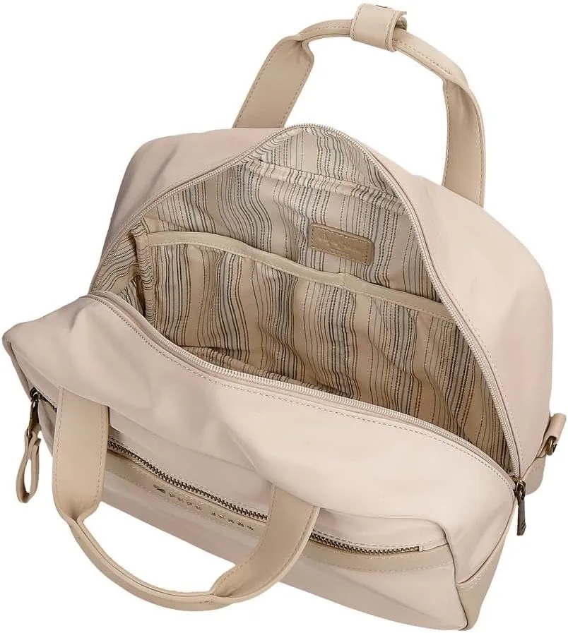 Pepe Jeans Morgan Adaptable Toiletry Bag with Shoulder Bag Beige 31x21x15cm Polyester and PU by Joumma Bags, Beige, One Size, Adaptable Toiletry Bag with Shoulder Bag, Beige, One Size, Adaptable