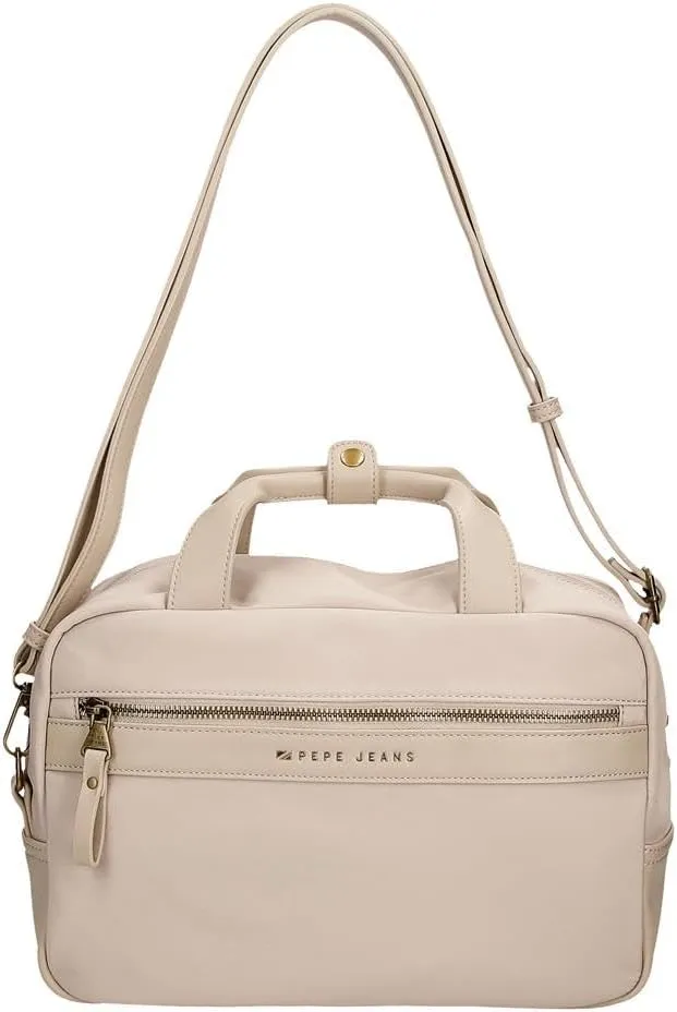 Pepe Jeans Morgan Adaptable Toiletry Bag with Shoulder Bag Beige 31x21x15cm Polyester and PU by Joumma Bags, Beige, One Size, Adaptable Toiletry Bag with Shoulder Bag, Beige, One Size, Adaptable