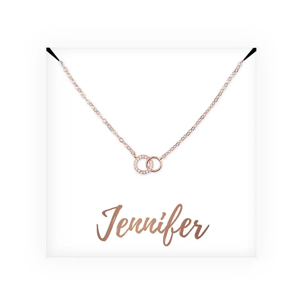 PERSONALIZED BRIDAL PARTY PENDANT NECKLACE - CURSIVE