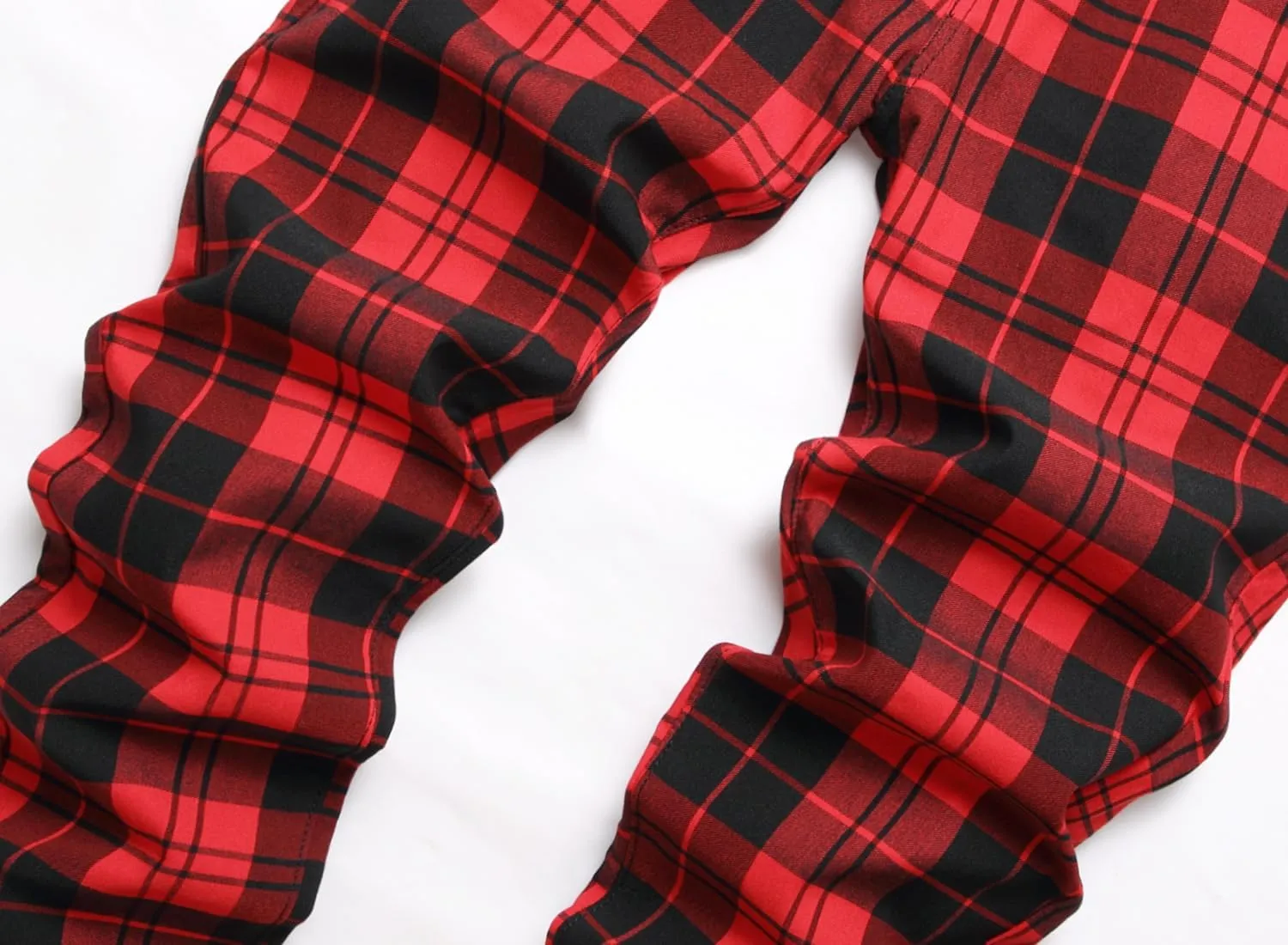 Plaid Pants for Men, Mens Skinny Stretch Slim fit Chinos Golf Business Dress Casual Pants