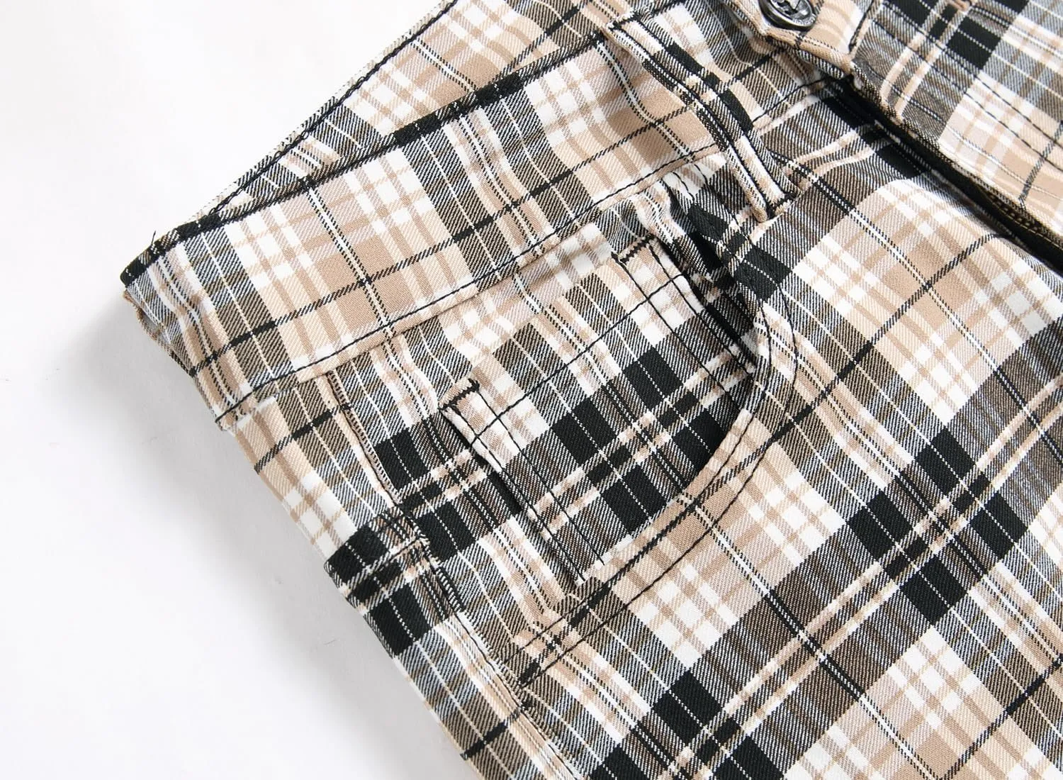 Plaid Pants for Men, Mens Skinny Stretch Slim fit Chinos Golf Business Dress Casual Pants