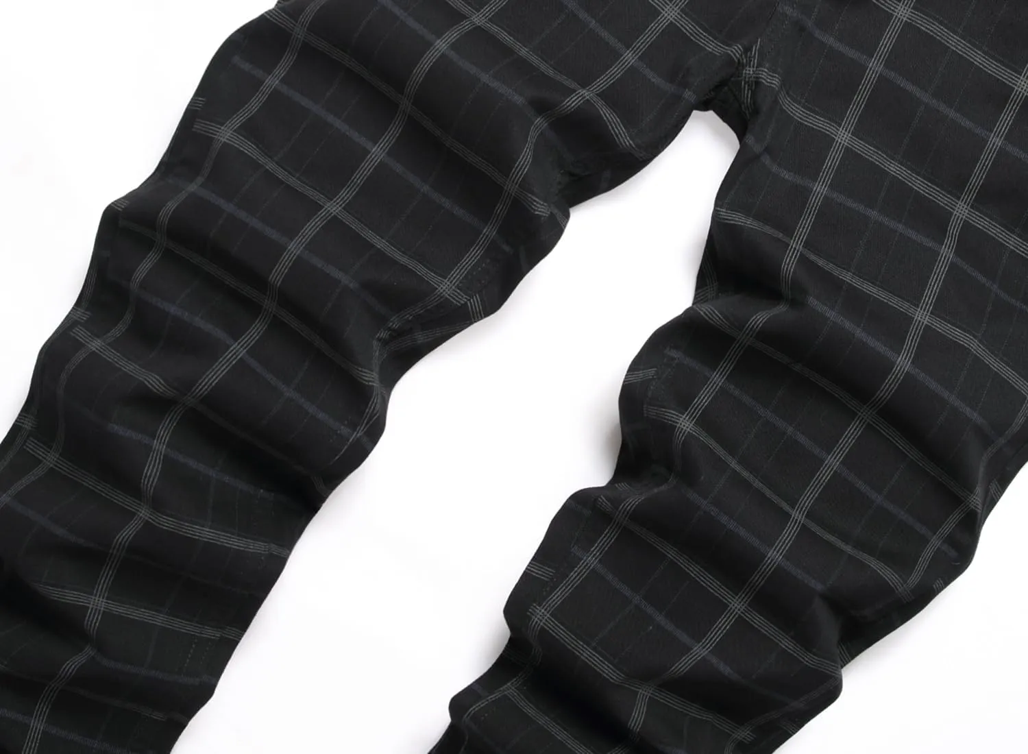 Plaid Pants for Men, Mens Skinny Stretch Slim fit Chinos Golf Business Dress Casual Pants