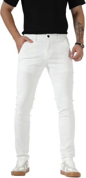 Plaid&Plain Men's Plaid Pants Skinny Dress Pants for Men Skinny Chino Pants Men