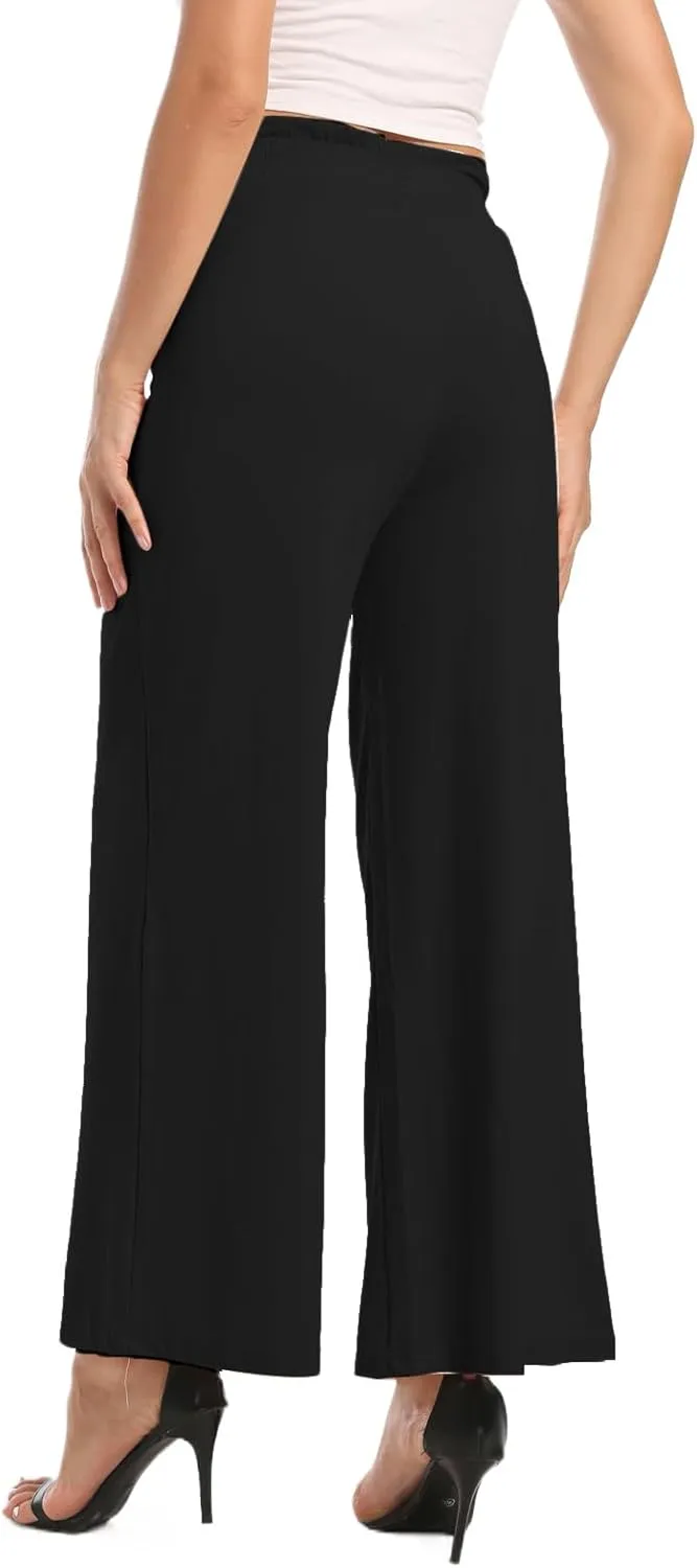 sandbank Wide Leg Pants for Women High Waist Palazzo Pants 2024 Long Dress Pants Trousers with Pockets