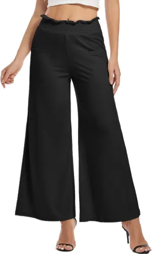 sandbank Wide Leg Pants for Women High Waist Palazzo Pants 2024 Long Dress Pants Trousers with Pockets