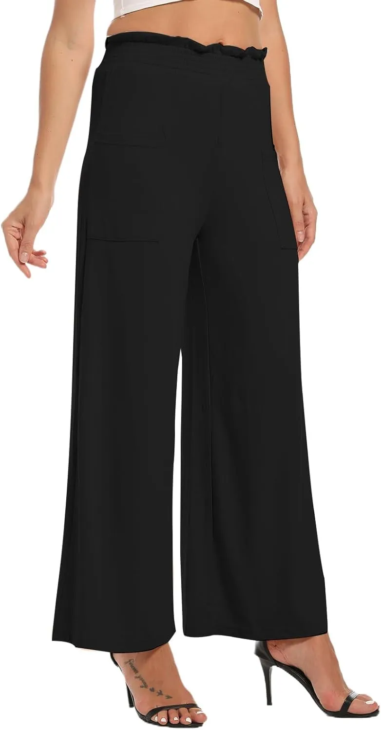 sandbank Wide Leg Pants for Women High Waist Palazzo Pants 2024 Long Dress Pants Trousers with Pockets