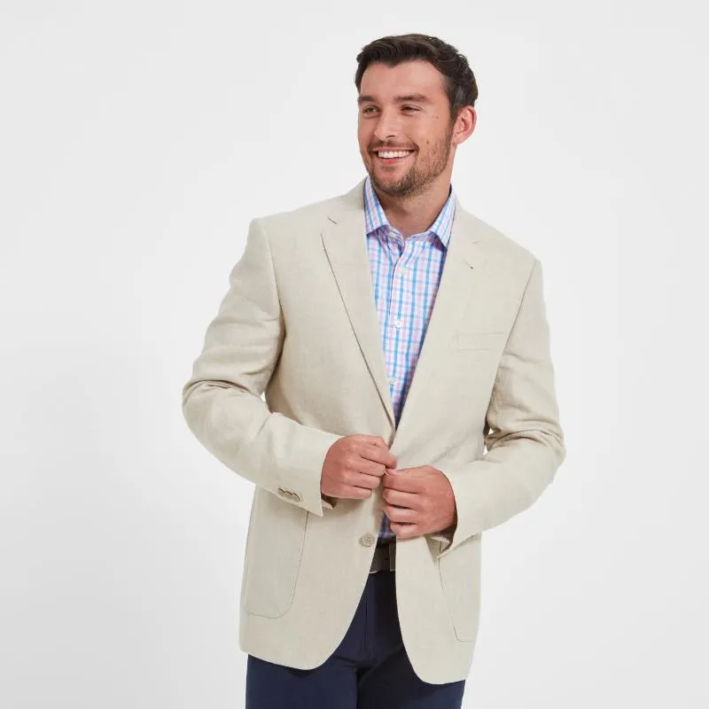 Schoffel Linen Mens Blazer - Stone