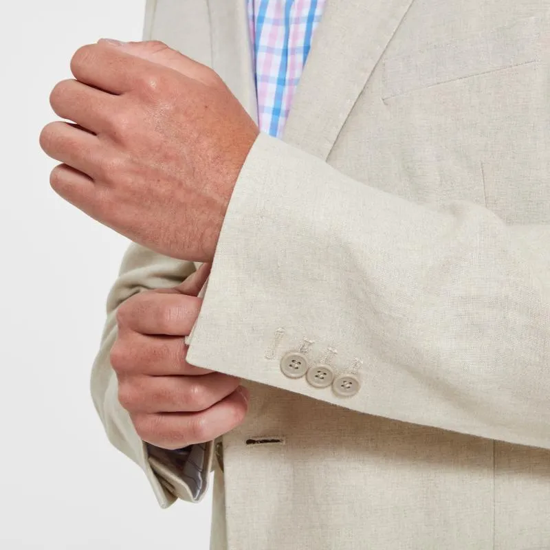 Schoffel Linen Mens Blazer - Stone