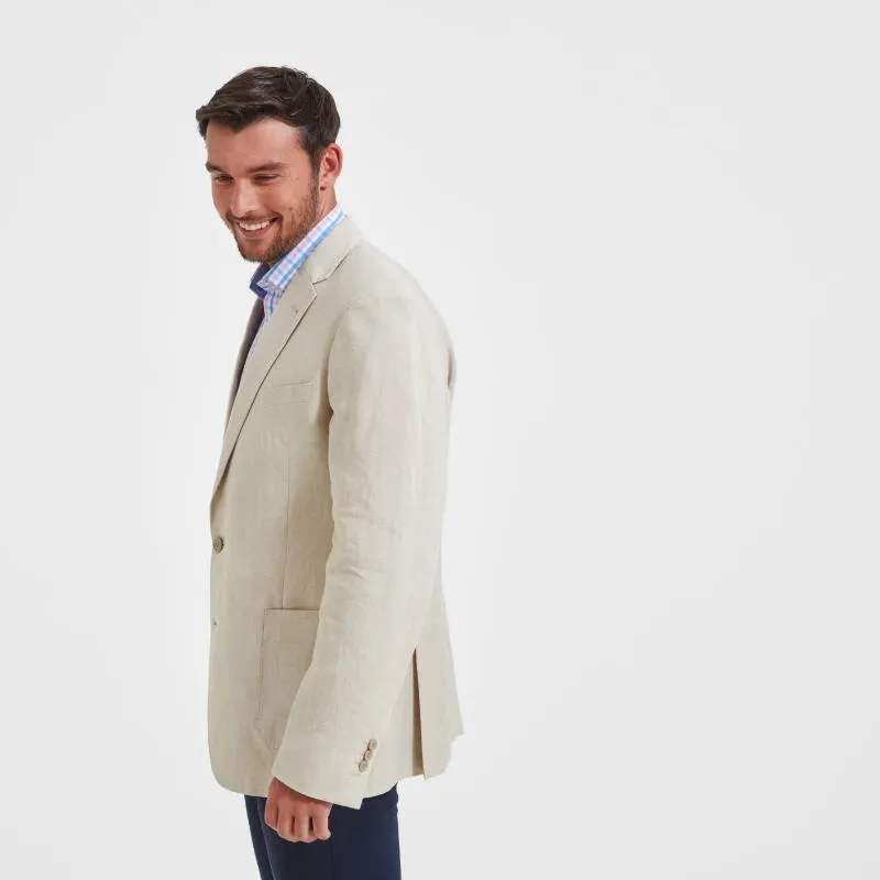 Schoffel Linen Mens Blazer - Stone