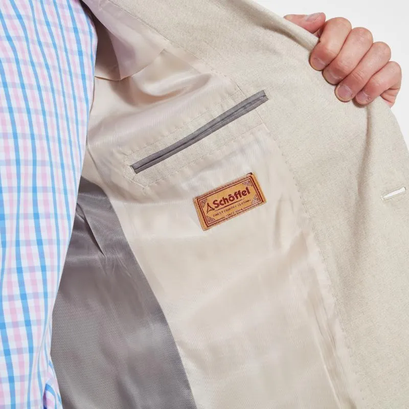 Schoffel Linen Mens Blazer - Stone
