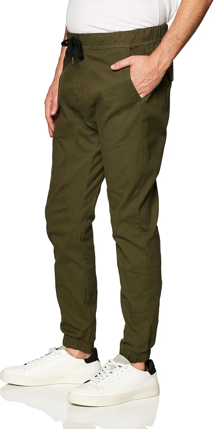 Southpole Men's Basic Stretch Twill Jogger Pants-Reg and Big & Tall Sizes