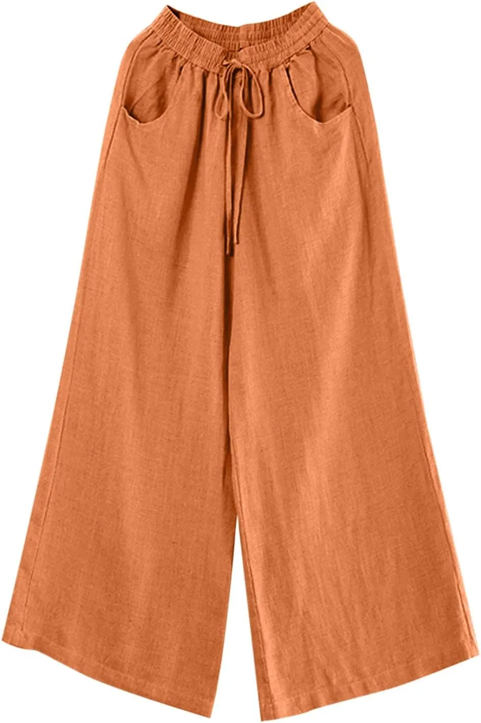 Straight Leg Pants Winter Ankle Hiking Sweatpants with Pockets High Waisted Elastic Waist