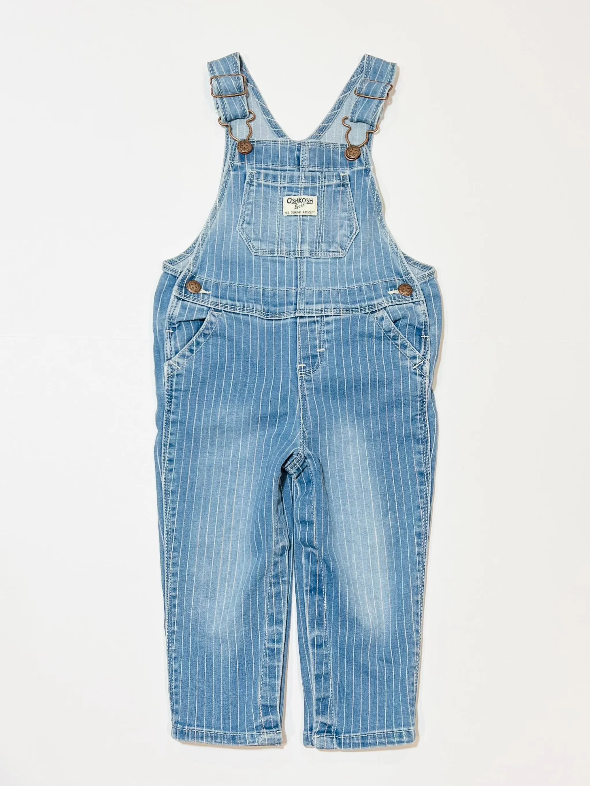 Striped denim overalls - Size 1