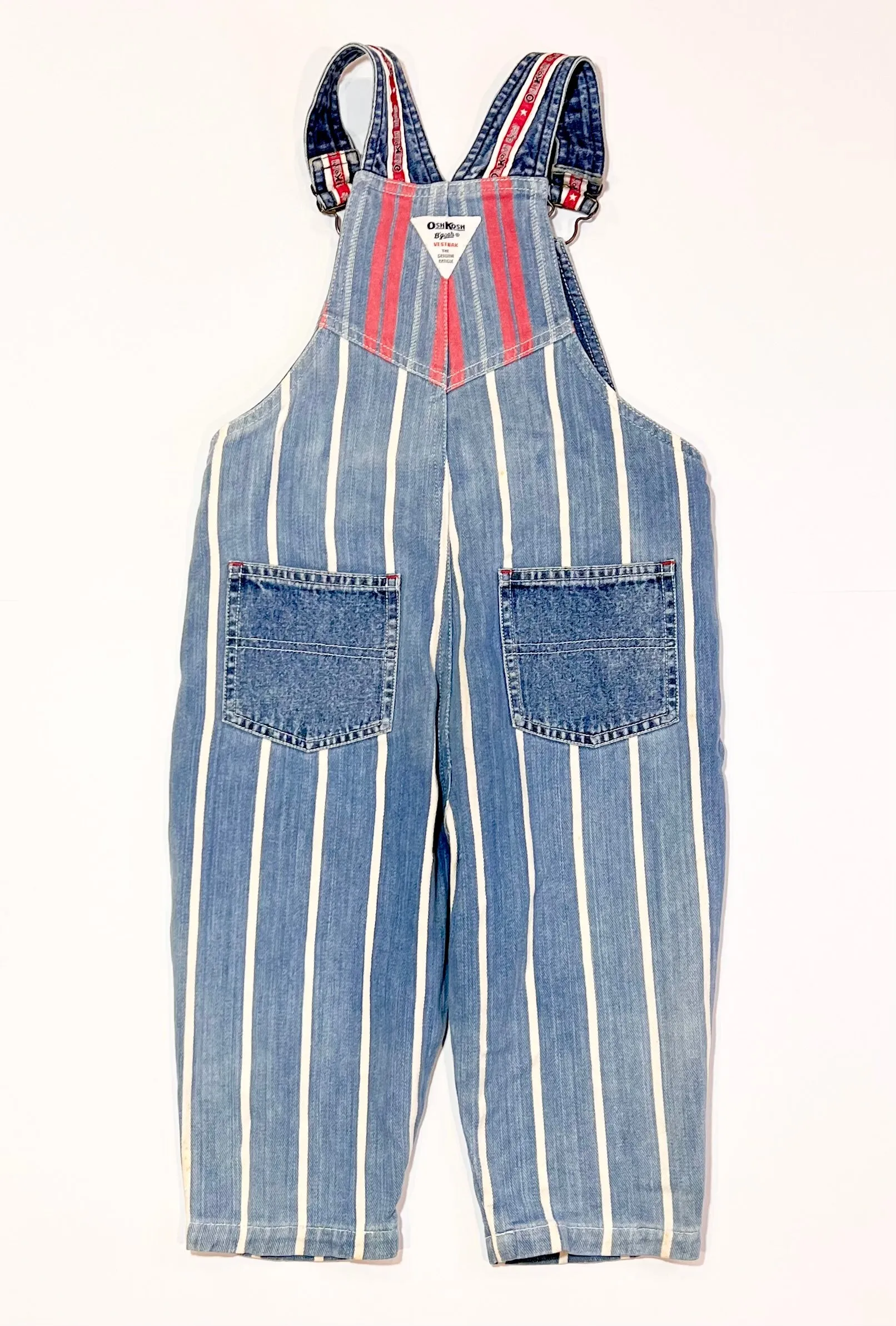 Striped denim overalls - Size 2