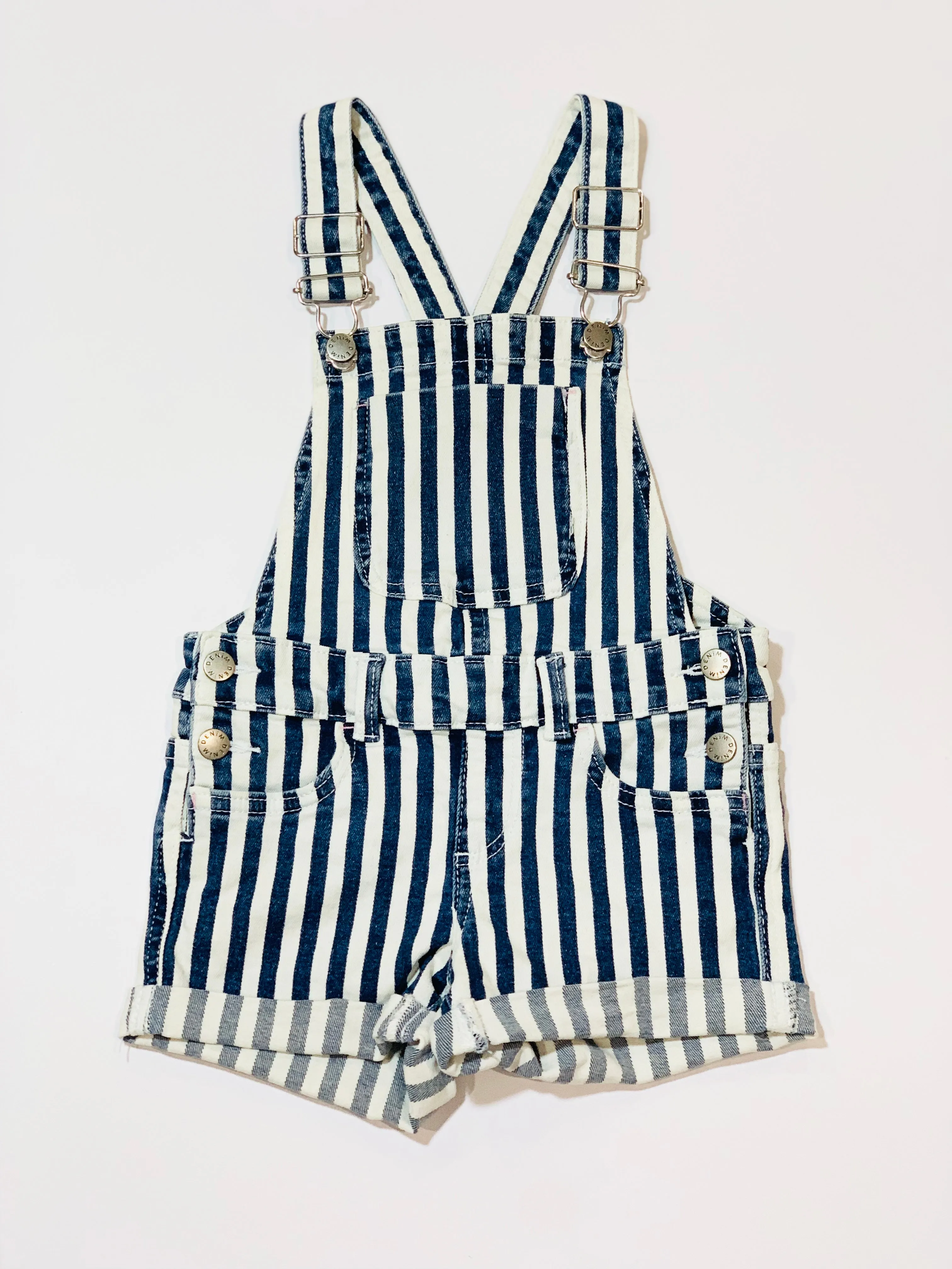 Striped denim overalls - Size 3
