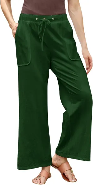 Striped Linen Pants for Women Women's Spring and Summer Cotton and Linen Trousers Loose Plus Size Wide Leg Pants