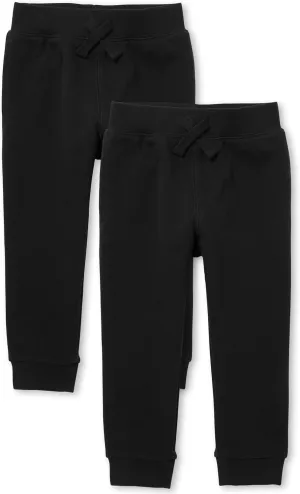 The Children's Place Baby Boys' Active Fleece Jogger Pants 2 Pack
